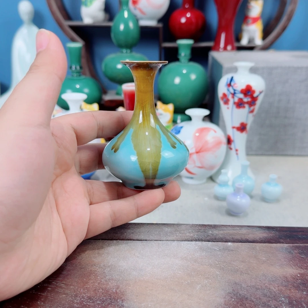 陶瓷手工小花器摆件