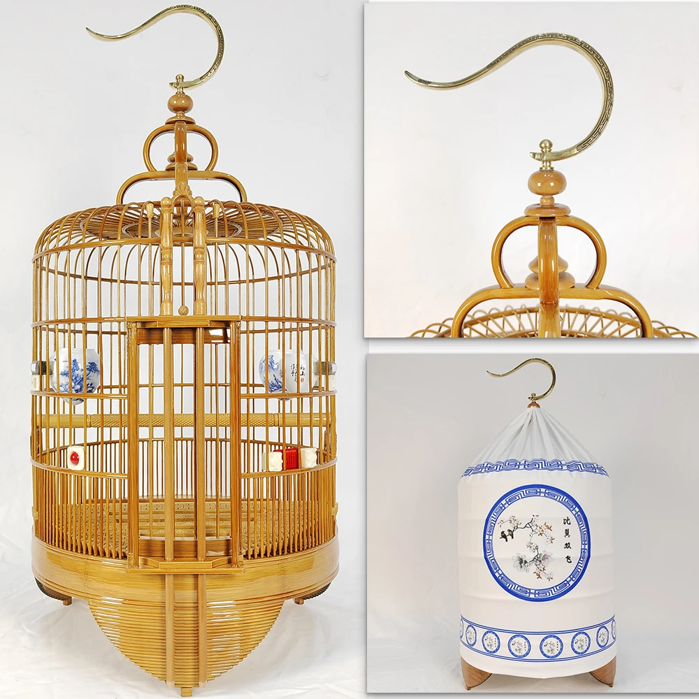 广西底广笼鸟笼 精品广笼鸟笼鸟具画眉鸟笼八哥鸟笼川笼广笼配件