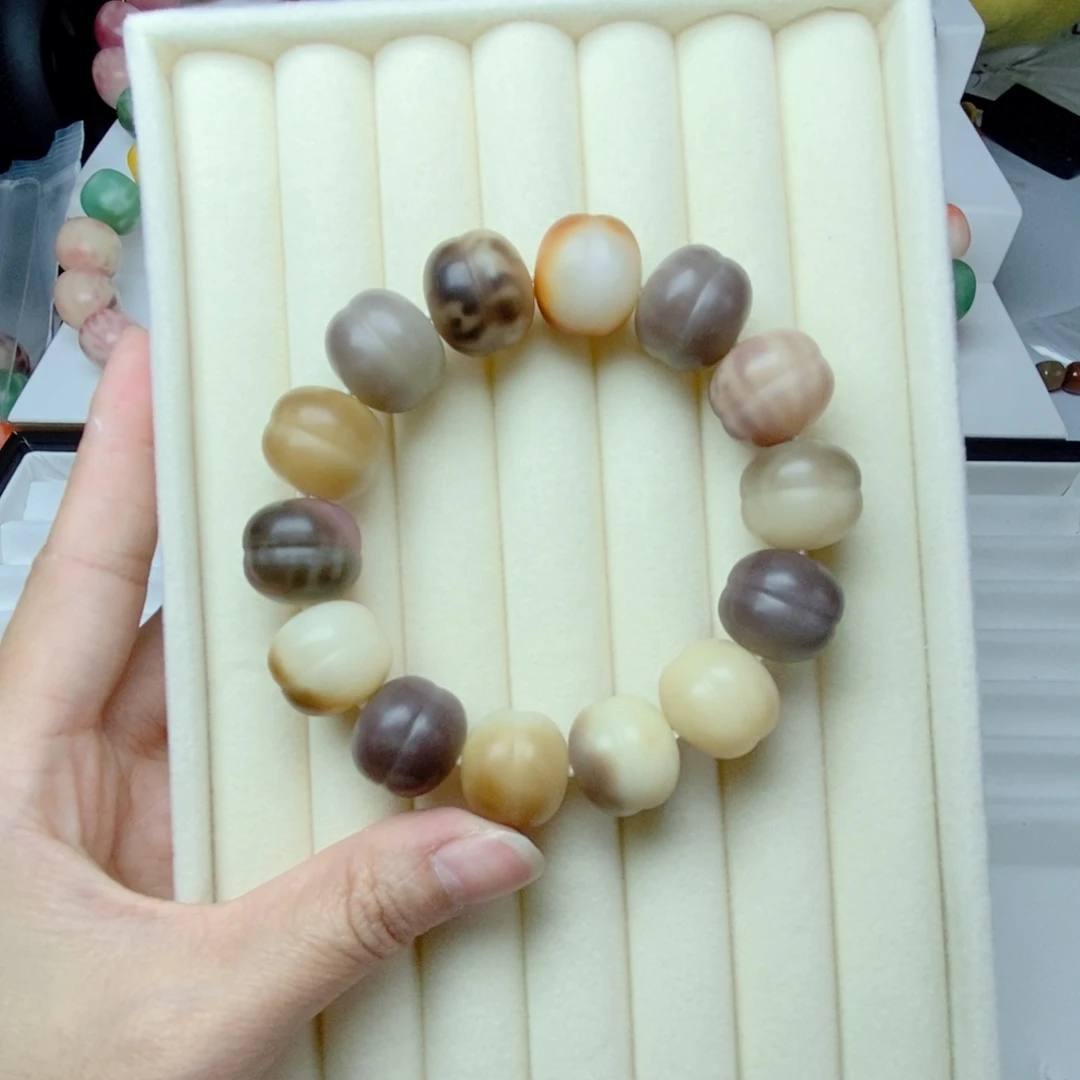 吊坠菩提根/象牙果手工干磨卡17汉堡珠微瑕