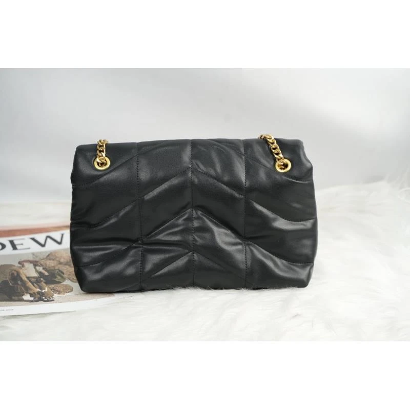 小众设计真皮女包时尚简约单肩斜挎包包-240615黑色