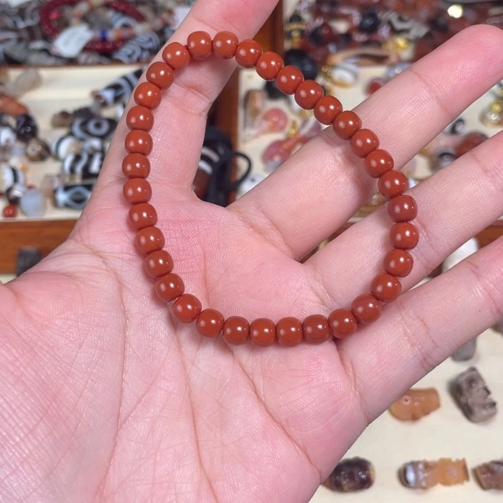南红玛瑙未镶嵌颈饰31卡6