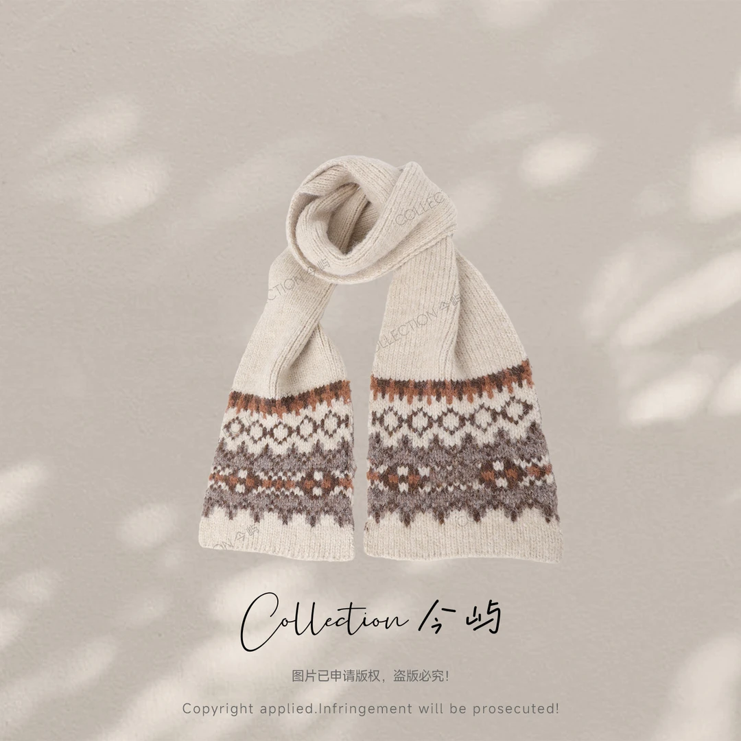 Collection今屿 秋季复古文艺氛围感加厚保暖围巾 JY2503W0X01