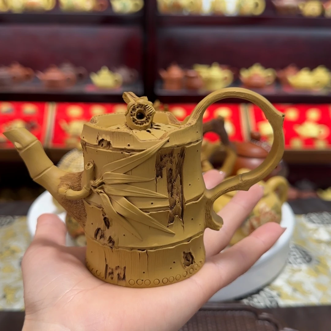 【闪购商品】段泥茶壶竹节青蛙