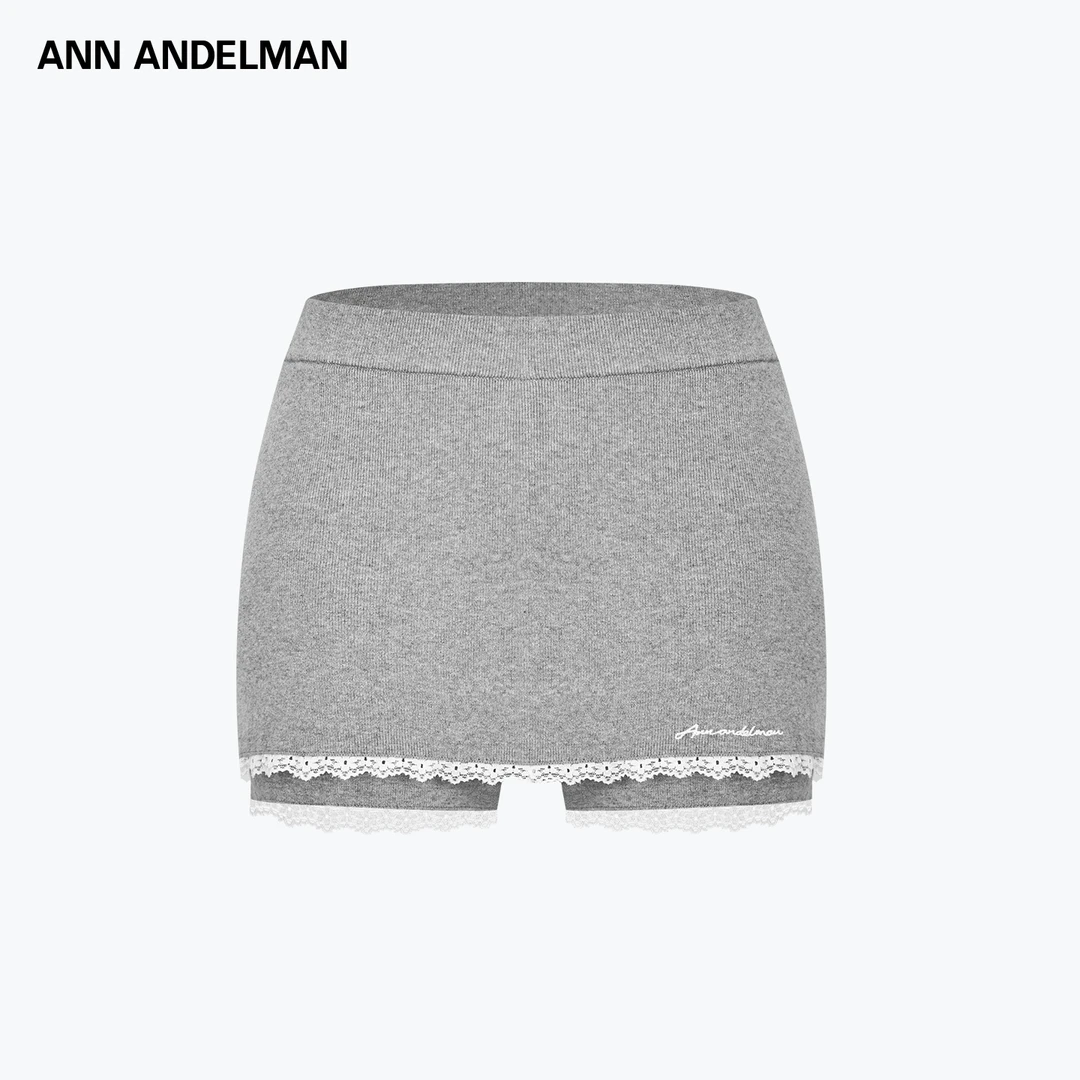 ANN ANDELMAN2025蕾丝边毛织裙裤短裙休闲厚款包臀裙半身裙