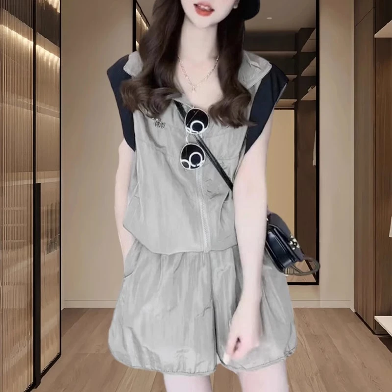 夏装搭配一整套时尚套装女2025新款时尚洋气减龄短袖短裤两件套装