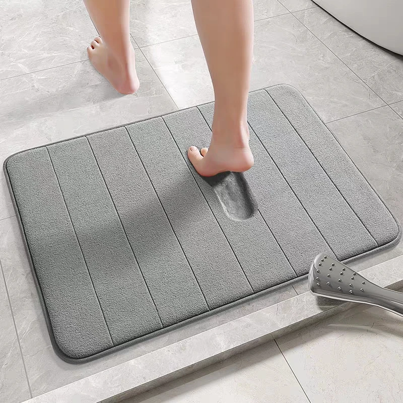 加厚记忆棉浴室地垫吸水脚垫卫生间门口进门防滑速干厕所防摔地毯