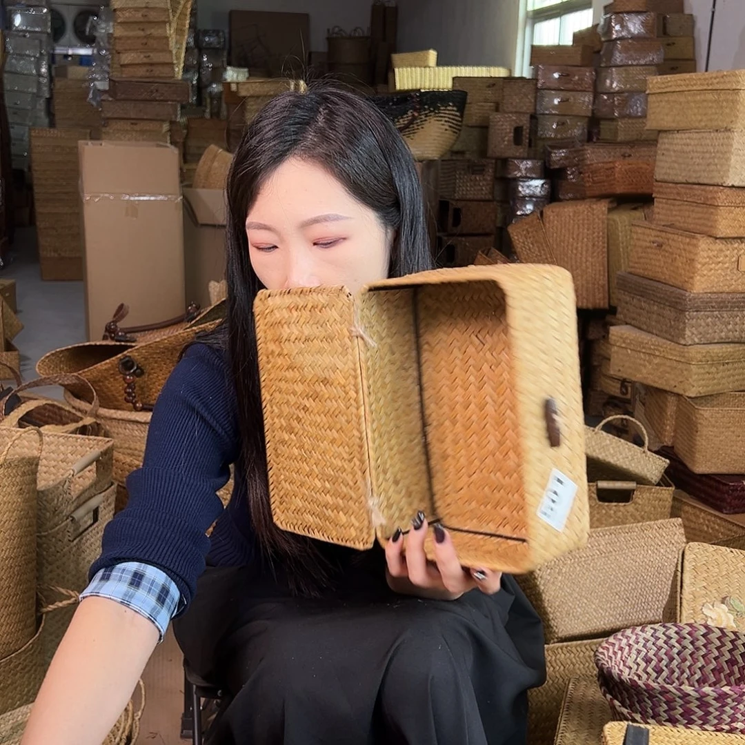 草编包/草编收纳盒微瑕疵