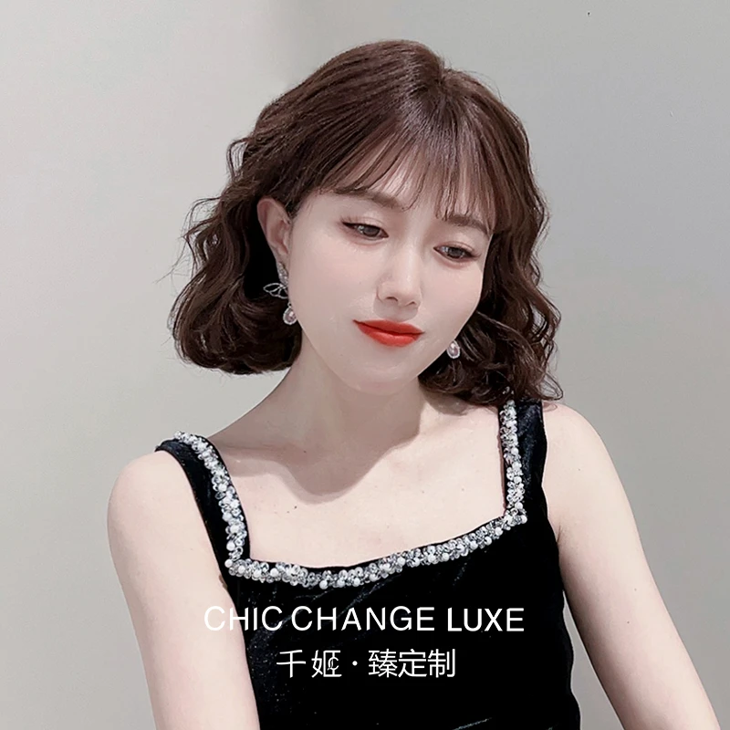 【法式蛋卷头】千姬假发女全真发无痕短发蛋蛋卷头套