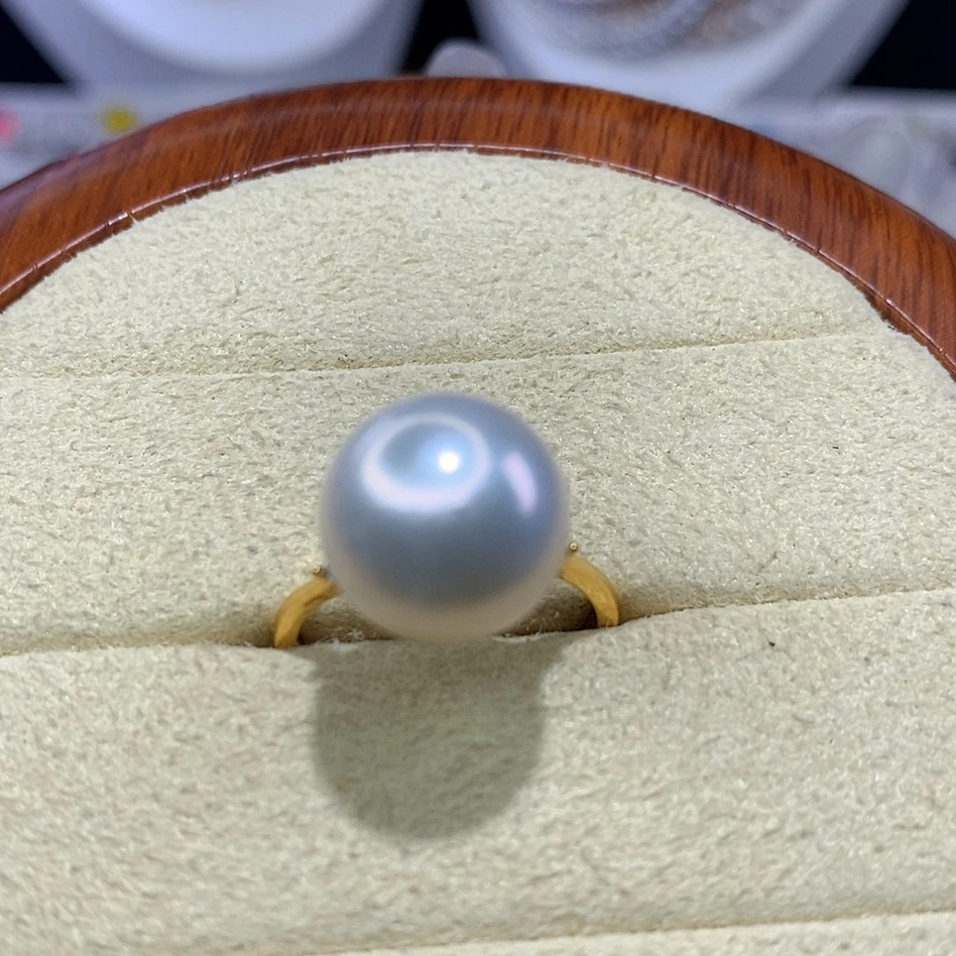 合金戒指淡水珍珠