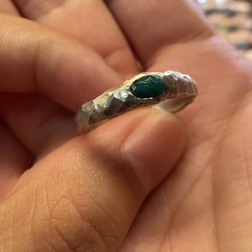 【闪购商品】银S925镶嵌绿松石戒指