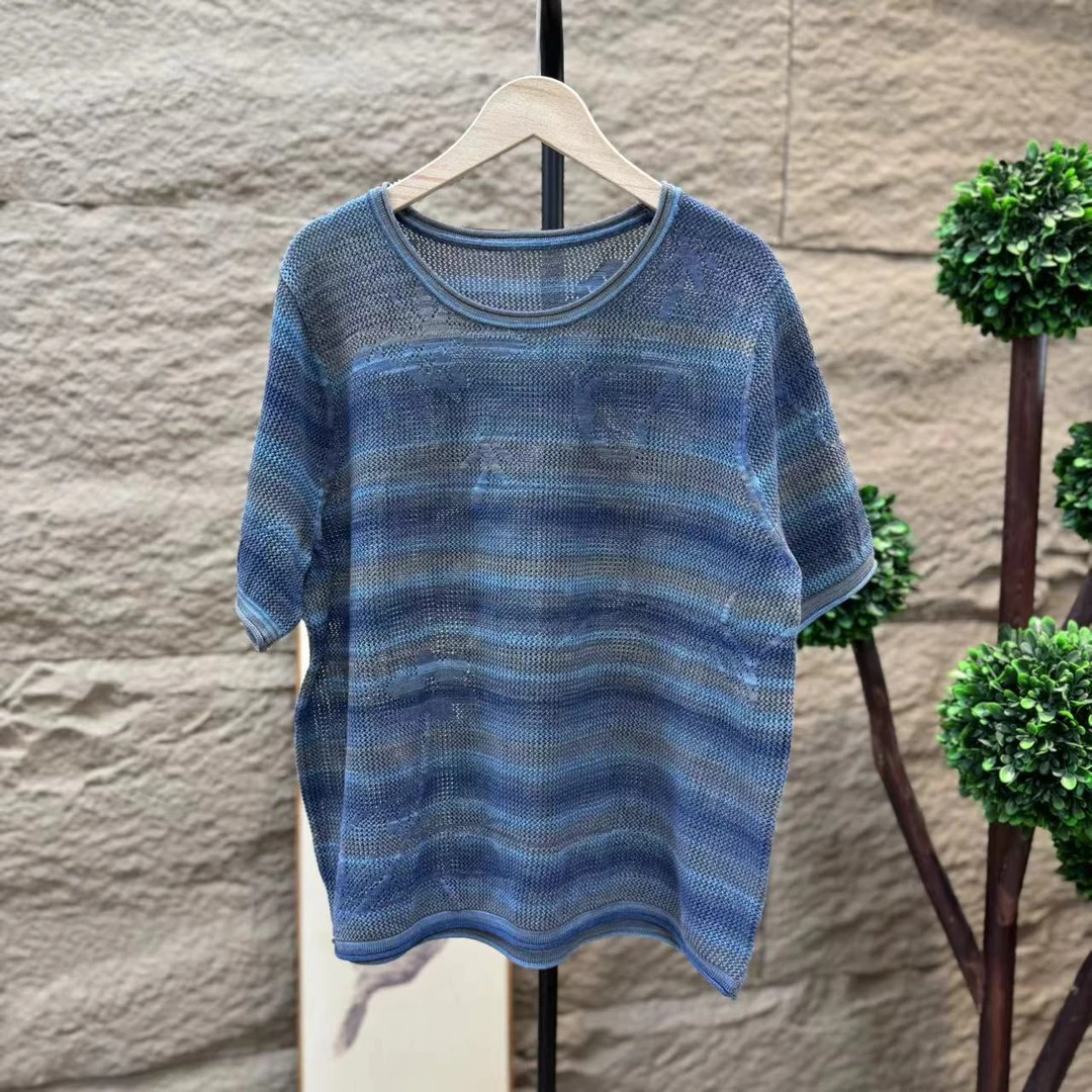 12382新款夏季减龄休闲气质显瘦针织T恤