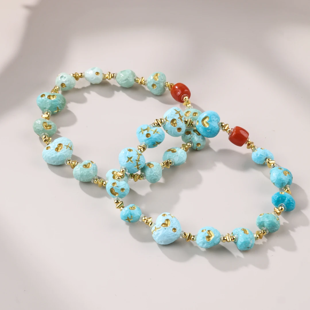 【举石臻选】TA0601-3793-10绿松石手串18k(一件/多样性发）Y