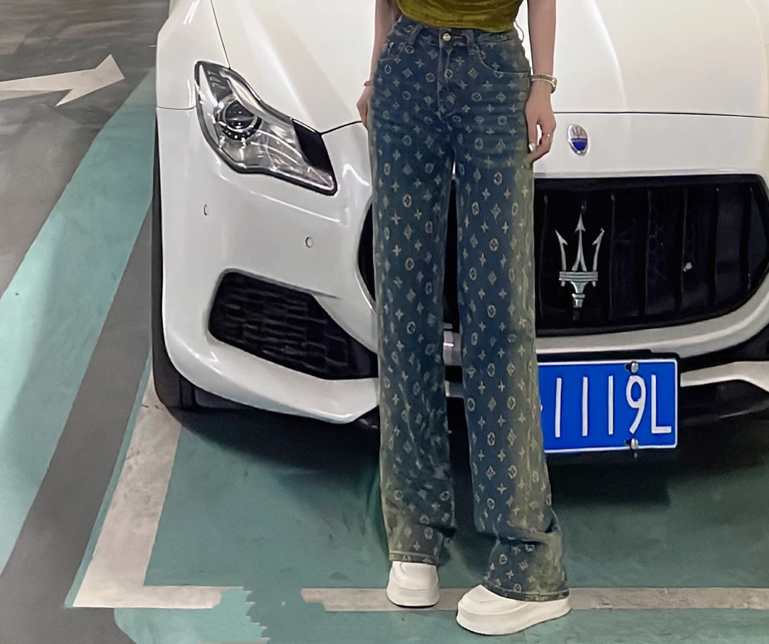 大婷子-VIP家•订制高货提花渐变色弹力牛仔裤(8-3059)