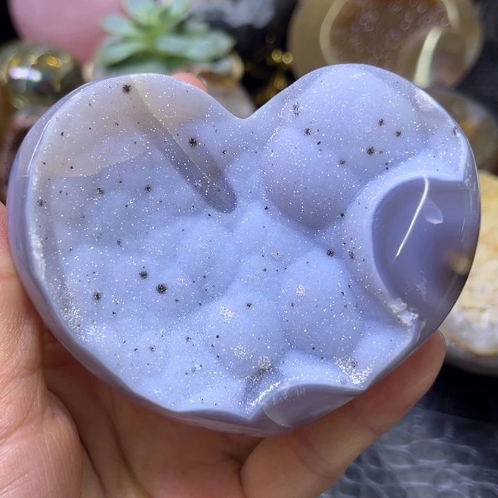 水晶未镶嵌发饰蓝软爱心