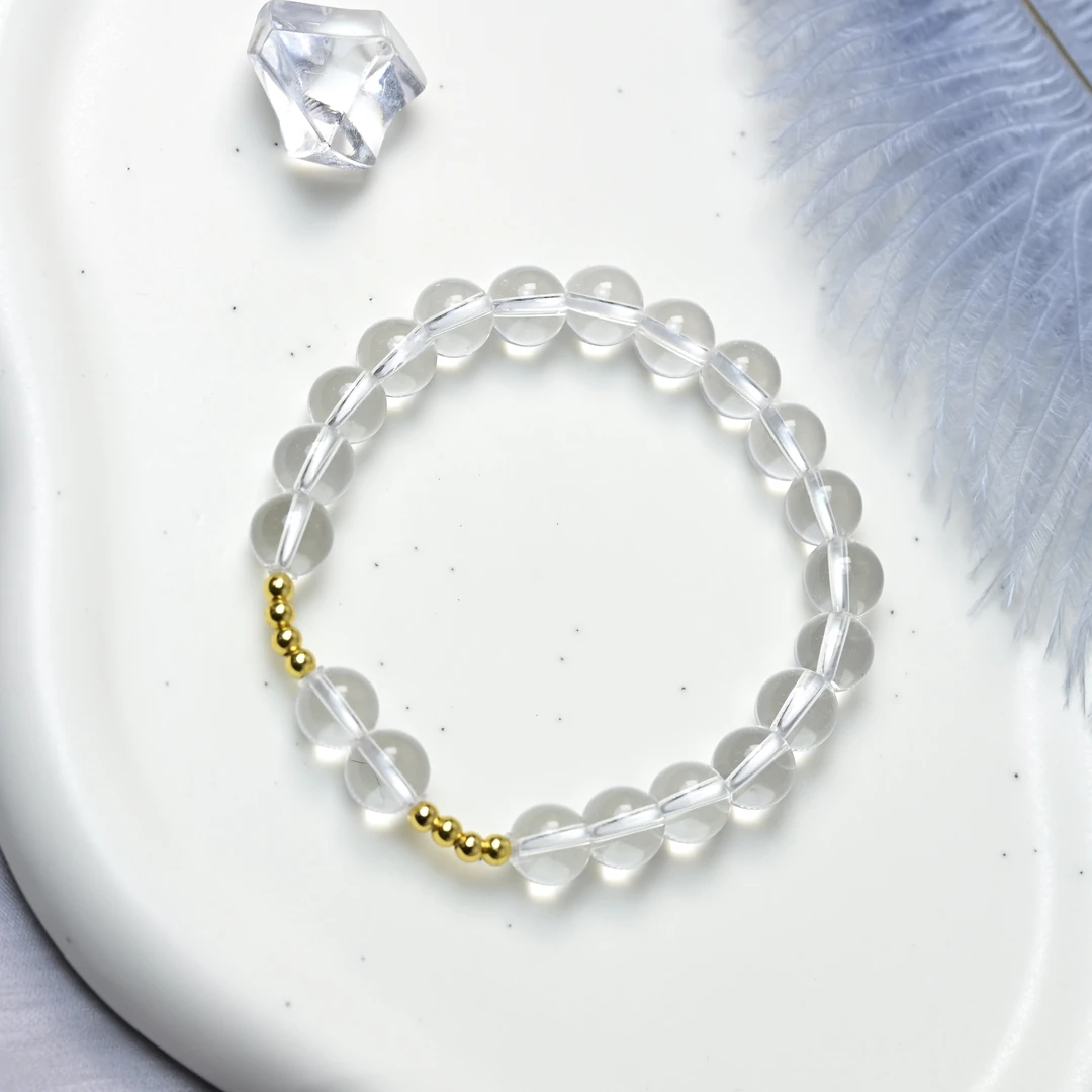 【消愁】宝玥珠宝-天然白水晶8mm-A025【多样性发一】