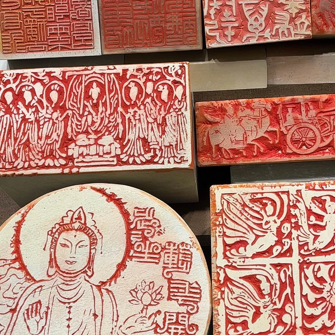 云***。昌化石印石飞天+佛造像  两个