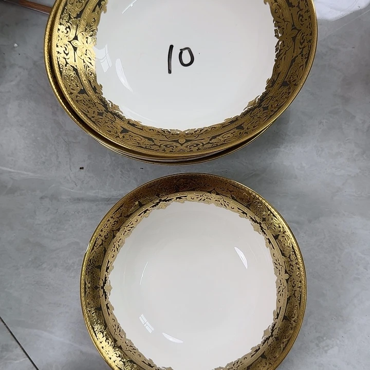 心***恩瓷4个深盘2个面碗微瑕款