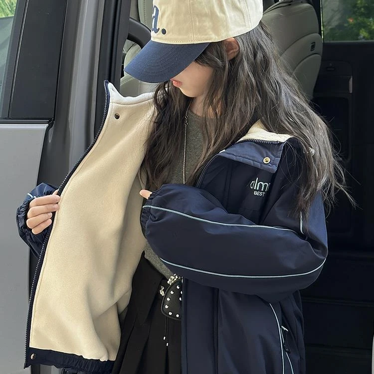 范哲萨女童秋冬款奥粒绒加厚冬装上衣外套2025女大童外穿超好看秋