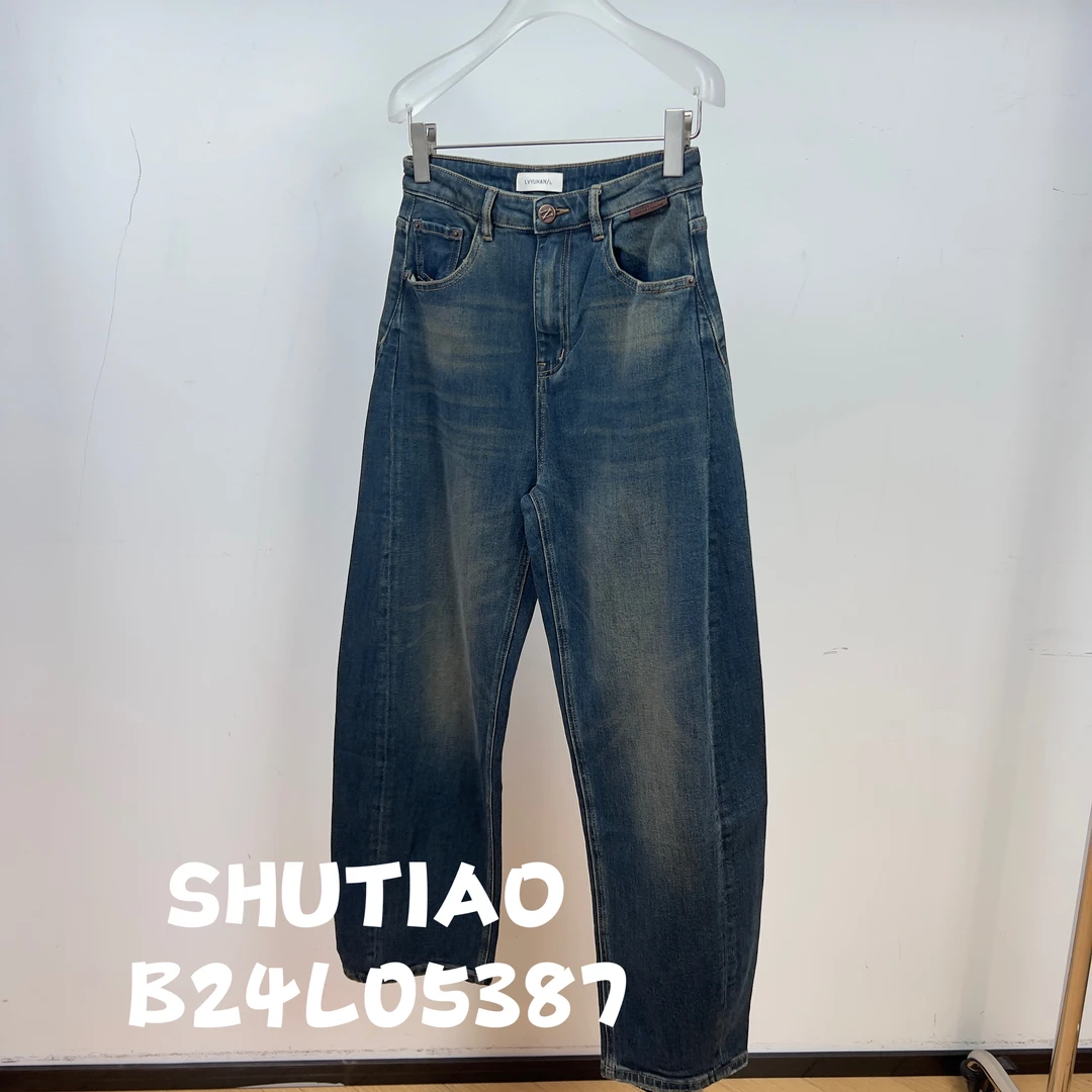 【SHUTIAO】2024秋冬：新款小众设计款牛仔裤B24L05387