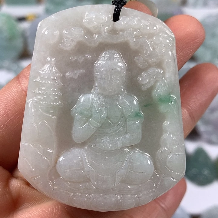 颈饰未镶嵌翡翠阿尼陀佛卡厚8