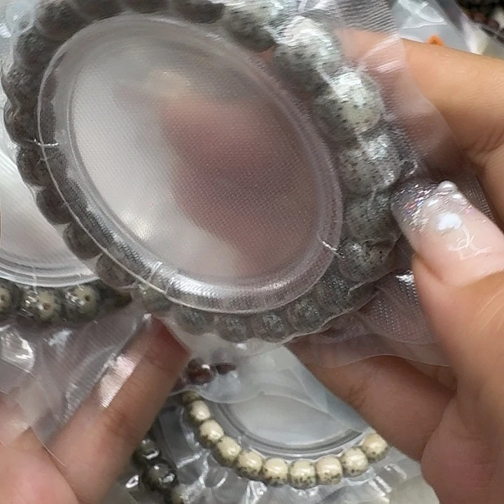 星月菩提手串47高端卡姿兰绿包白星月菩提10桶单圈