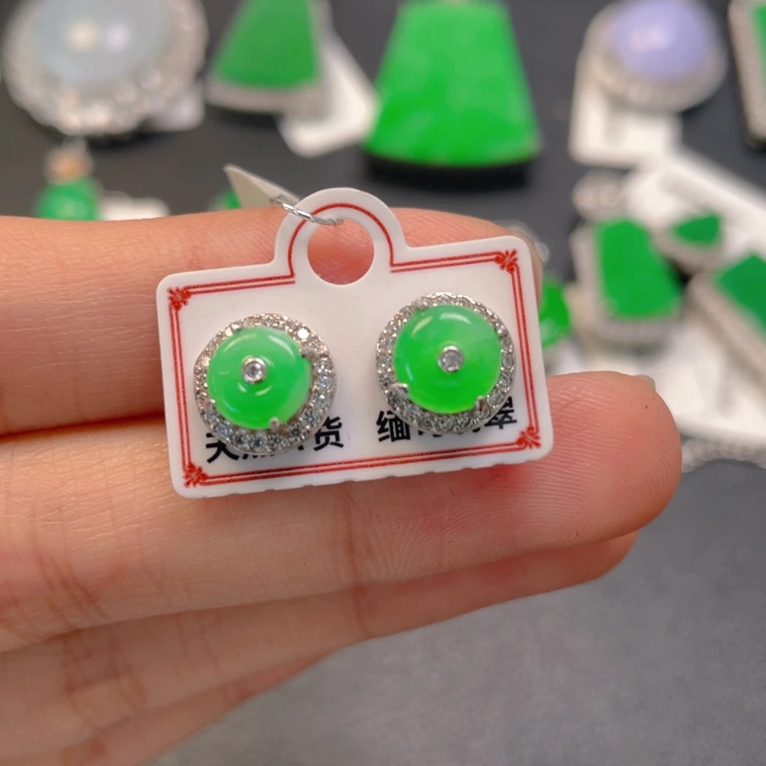 翡翠银S925镶嵌颈饰