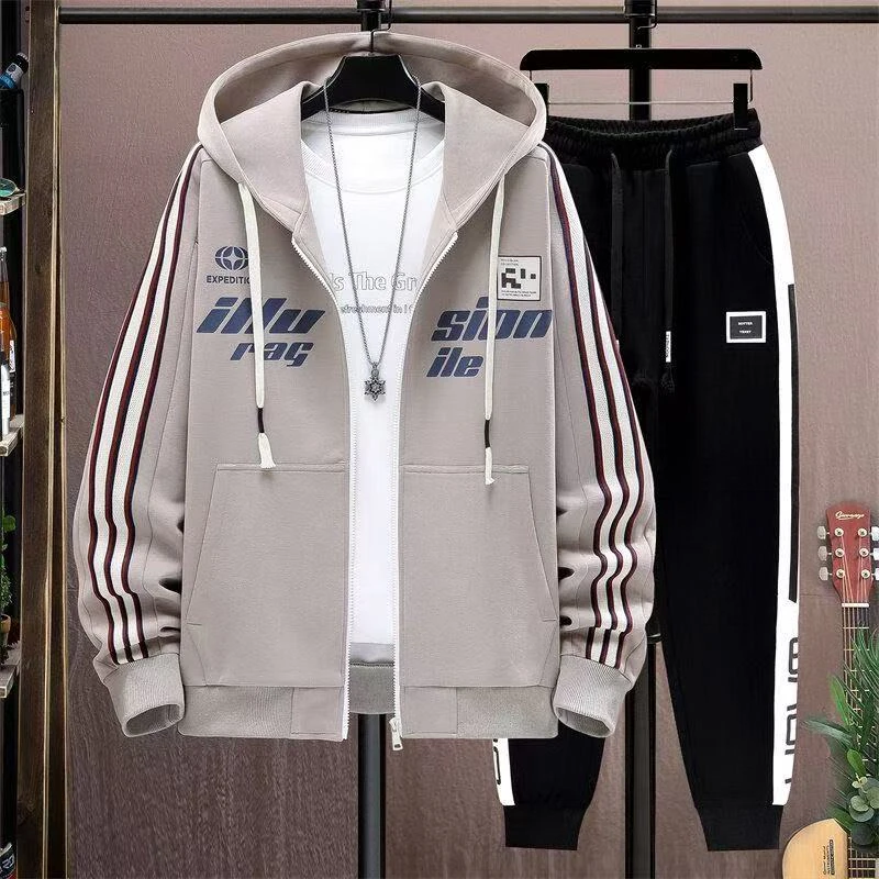 啄木鸟春秋季16男孩青少年连帽卫衣帅气潮流套装13休闲初中学生运