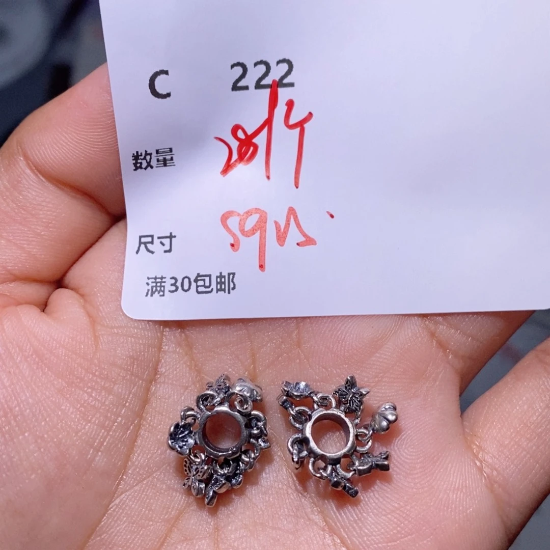 水晶颈饰银S925镶嵌C222