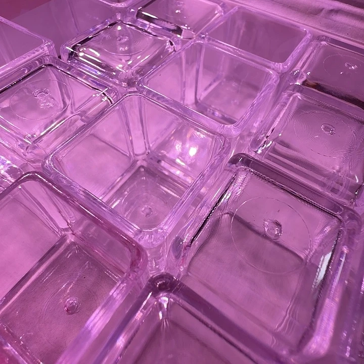 加厚塑料透明方块盆3厘米24个一盒，双十一破价福利！