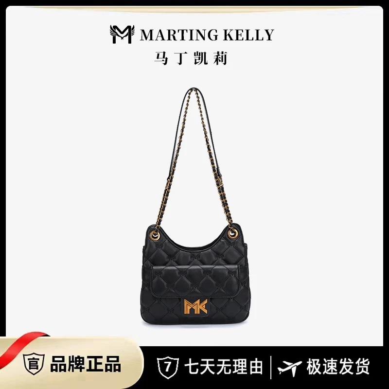MARTING KELLY 新款时尚轻奢百搭手提单肩包M012黑色