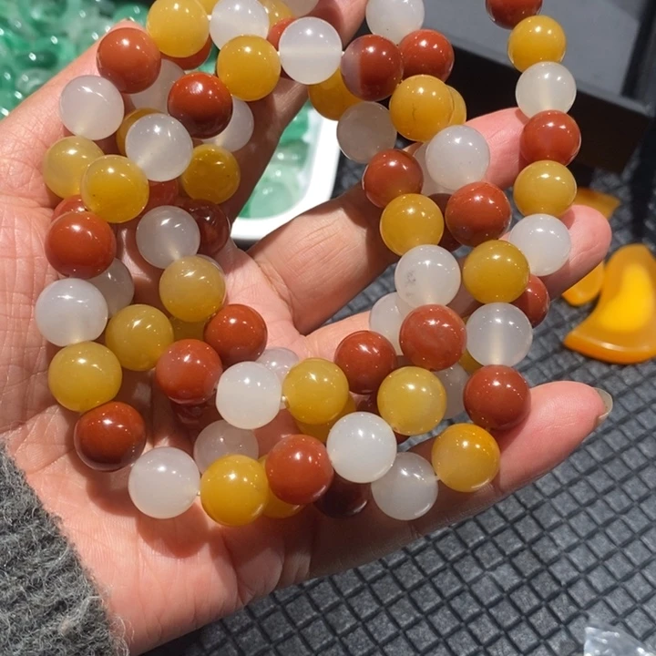 石英质玉（黄龙玉）未镶嵌手串