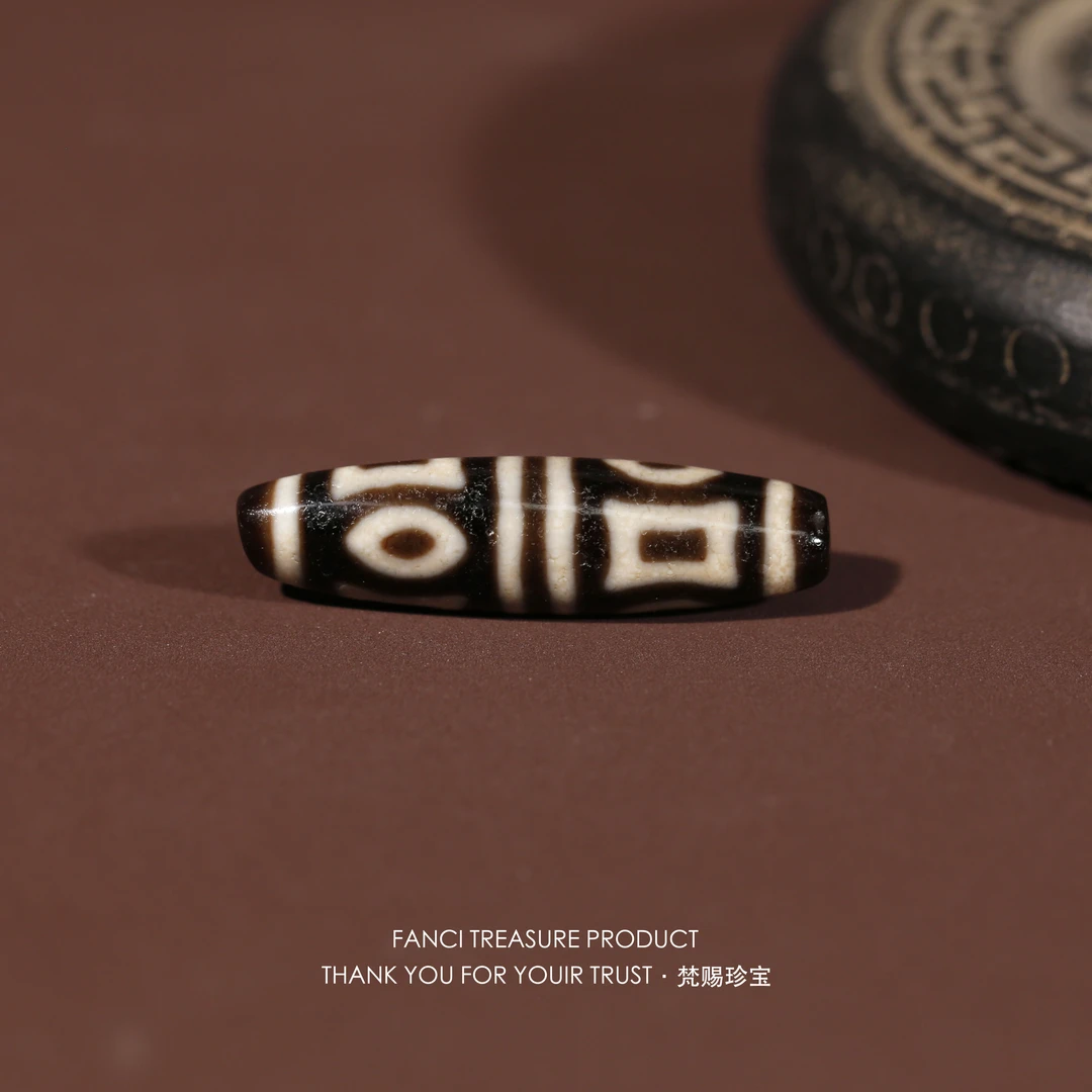 梵赐珍宝·【上肯老超顶】一代老台湾金刚四T地46*12.4mm天珠吊坠