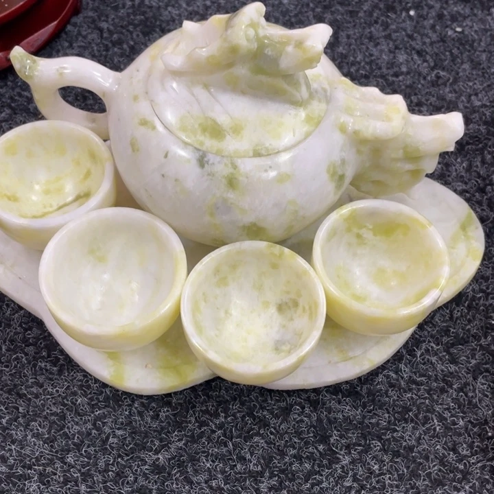 用***3石材龙头玉壶雕刻摆件