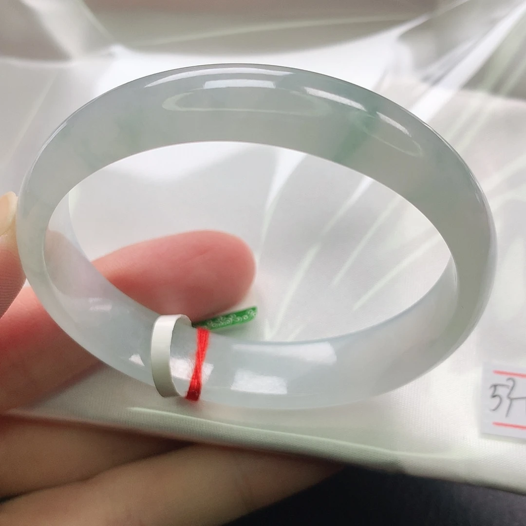 翡翠未镶嵌手镯贵妃53.5