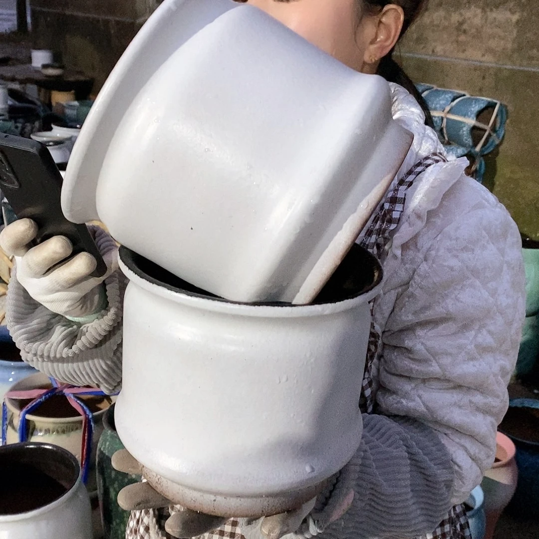 红泥花盆正品口20高18