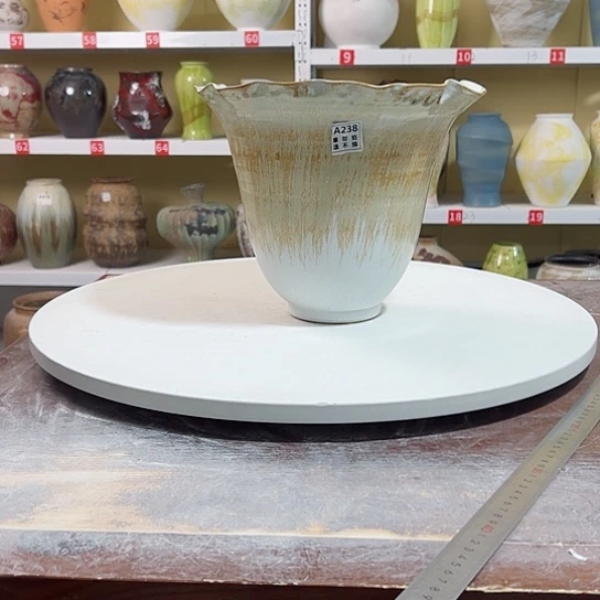 瓶陶瓷花瓶摆件摆件高25口25。238