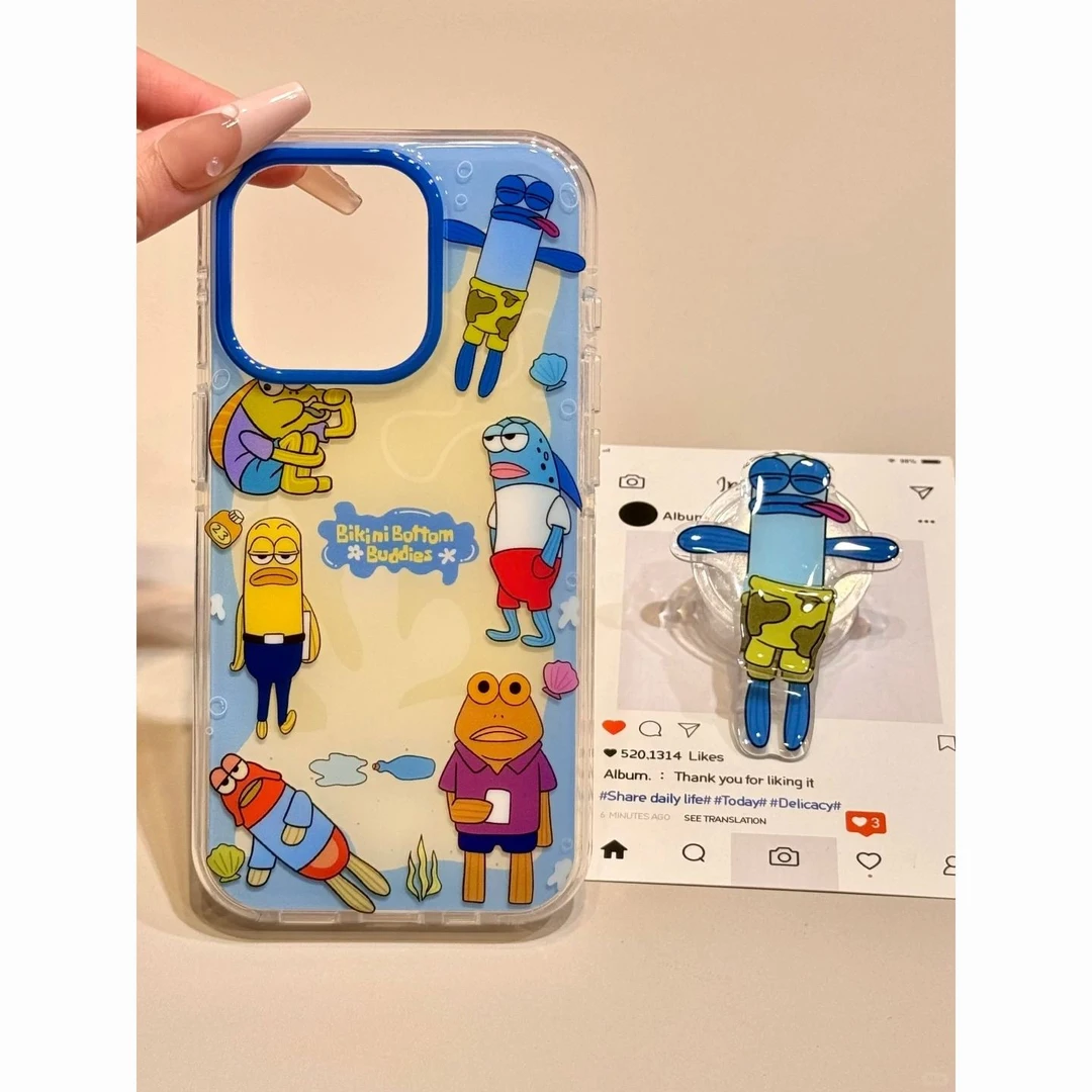 比奇堡小丑鱼适用苹果16/15/14promax新款iPhone13手机壳12女XR软