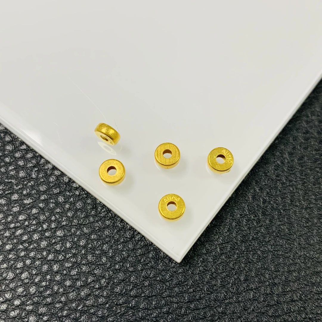 「戴琴珠宝」YZ4605-18K金4.5mm左右隔珠配件-XZZ（多样性发其一）