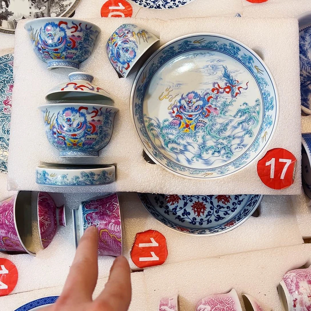 国***三唐狮绣球五件套288282
