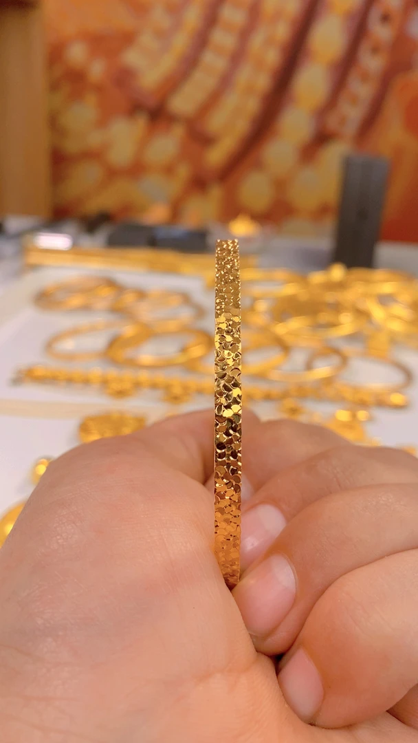 合金手镯 碎冰冰碎碎金窄版潮流款式时尚轻奢精美百搭气质精致镭