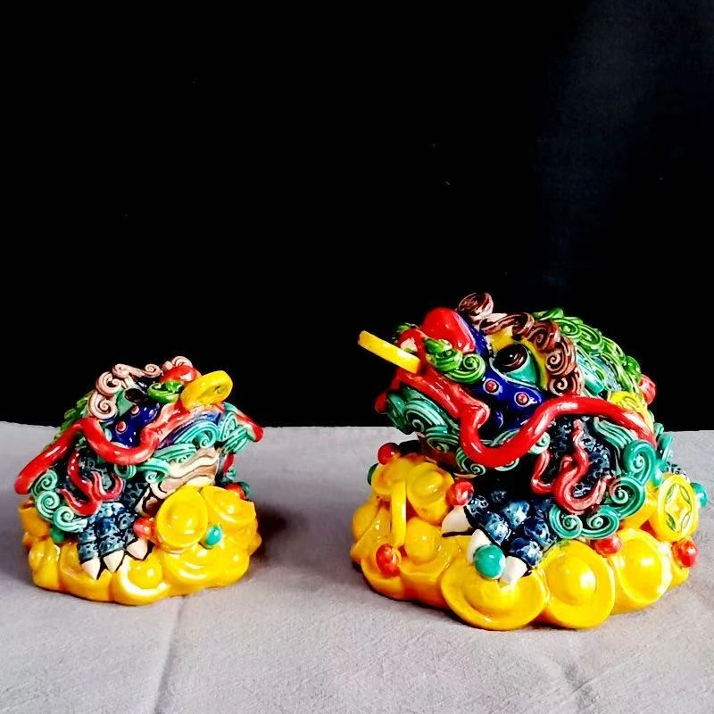 金蟾大号摆件蟾蜍金蝉办公室老板桌家居装饰工艺礼品