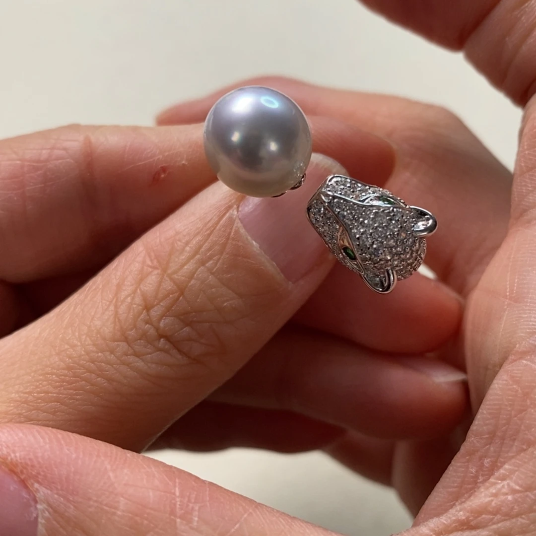 海水珍珠戒指银S925镶嵌