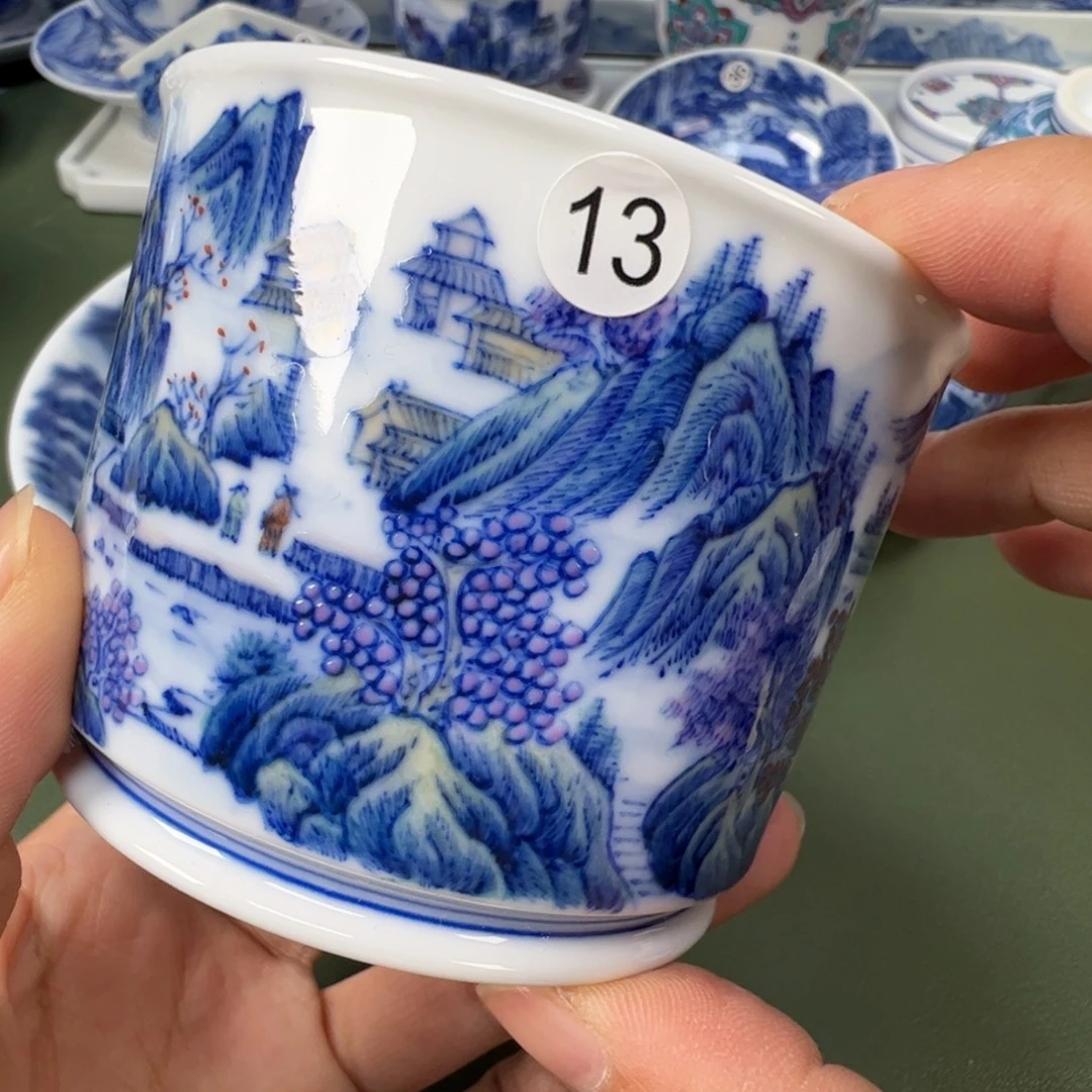 陶瓷景德镇纯手工纯手绘茶具木木13