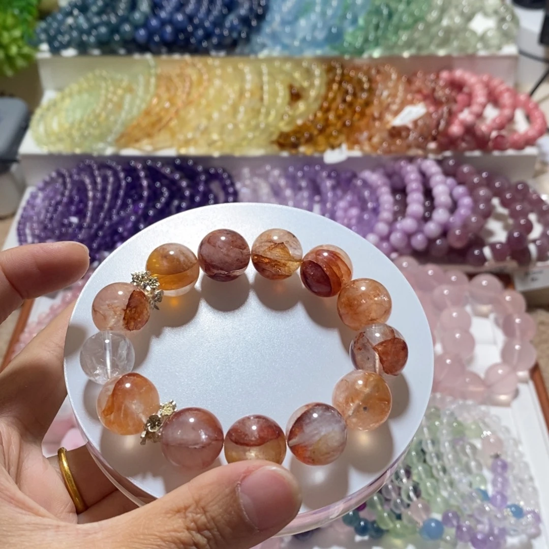 手串未镶嵌水晶15mm 胶花