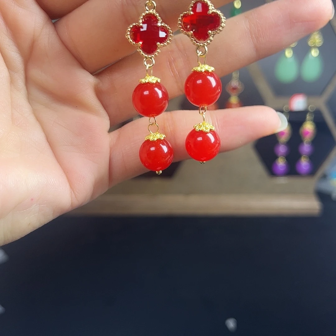 珐琅合金925银红色