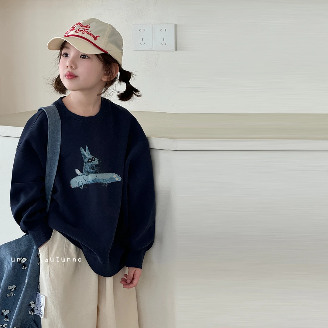 现货「UNO AUTUNNO」【宠物派对】云舒絨女中大童宽松卫衣GD2085