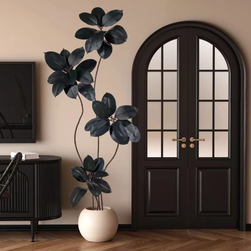 【一物一拍】黑金刚橡皮树网红室内摆件客厅北欧ins现代盆栽绿植