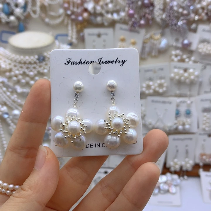 合金淡水珍珠项链耳饰