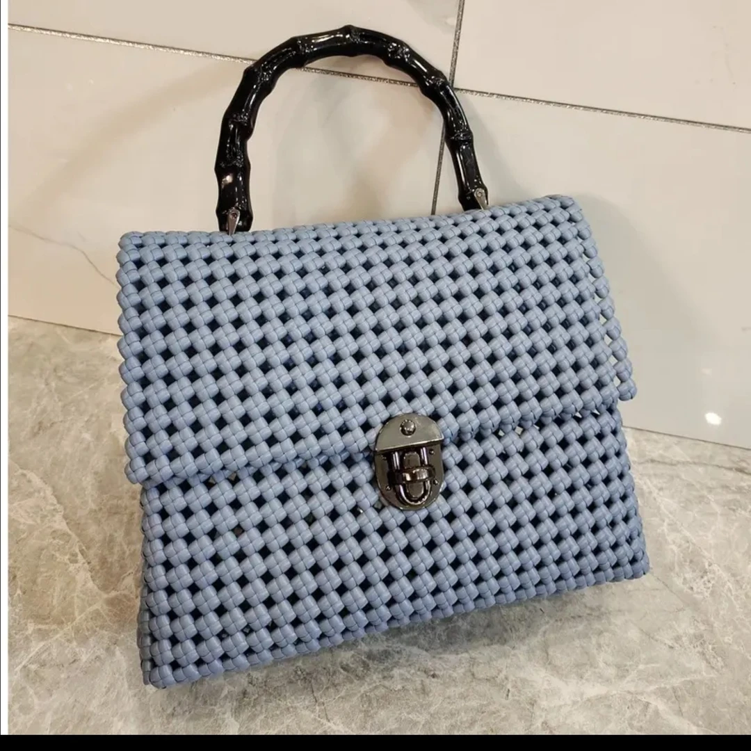 华锦藤艺晴晴妈家小众材料包PE手工双肩包斜挎包圆形包藤条编织