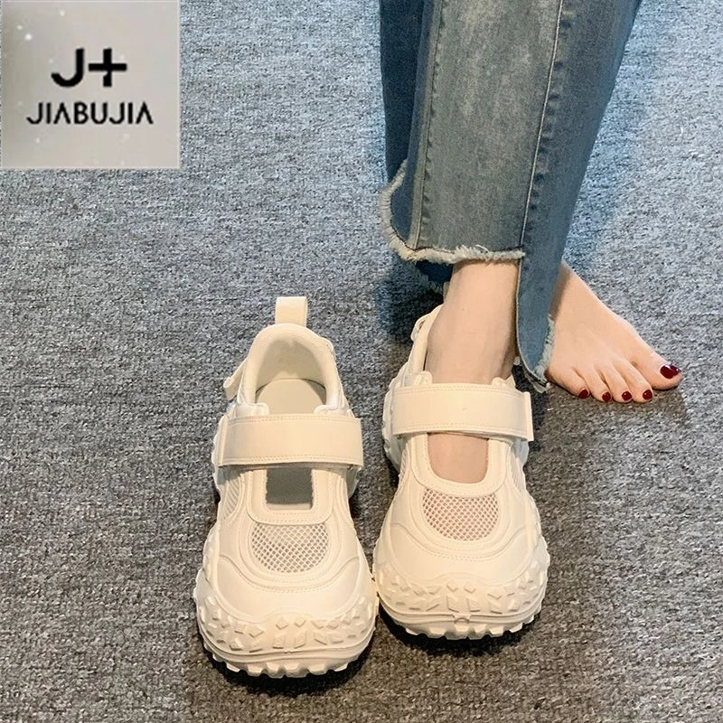贾不假运动凉鞋女夏外穿2025夏季新款学生百搭厚底增高休闲运动鞋
